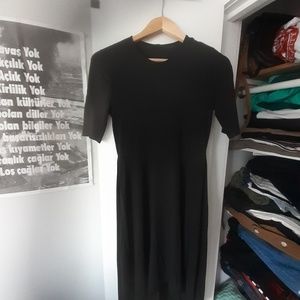 Black Jersey COS High-Low Dress